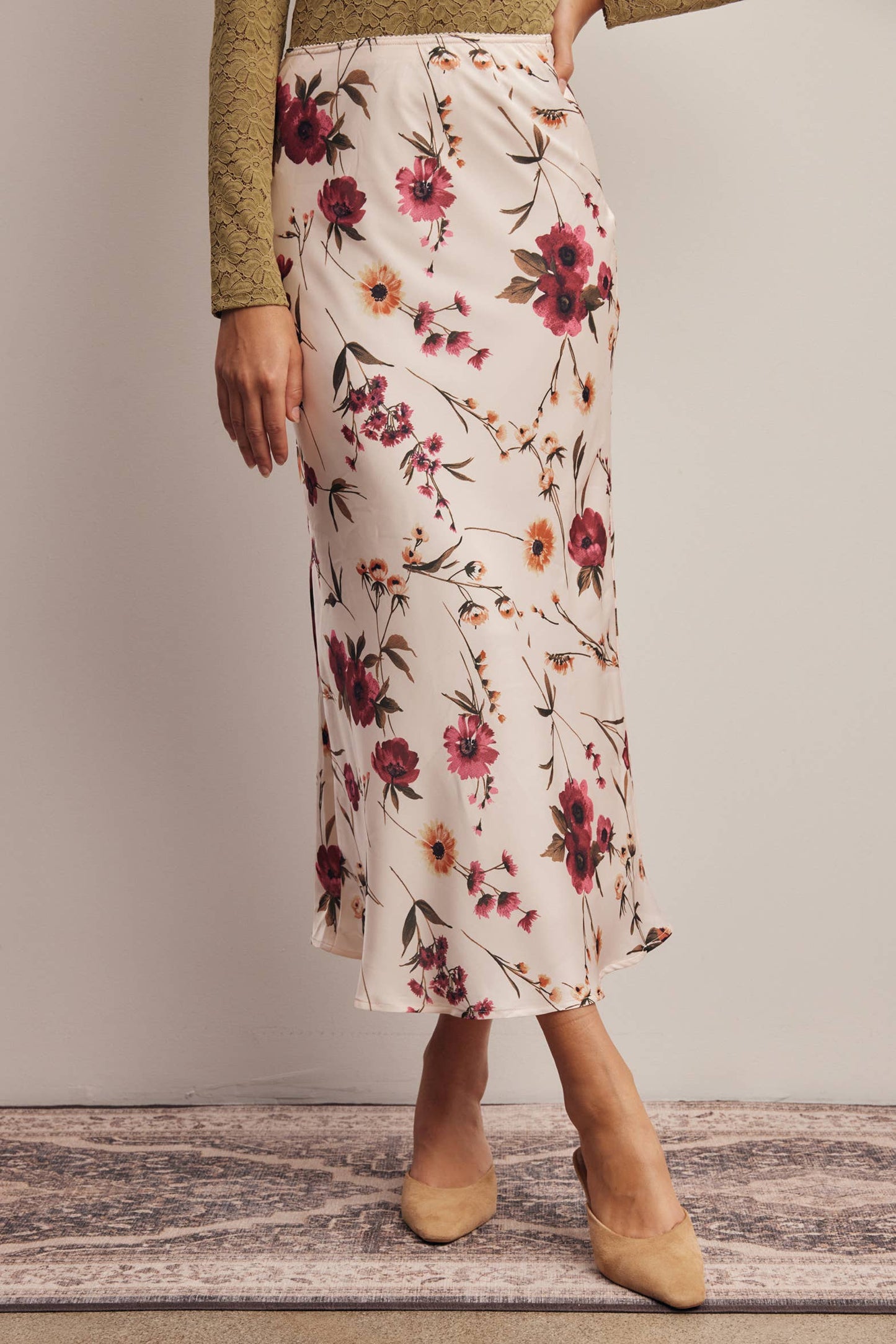 Bloom Satin Skirt