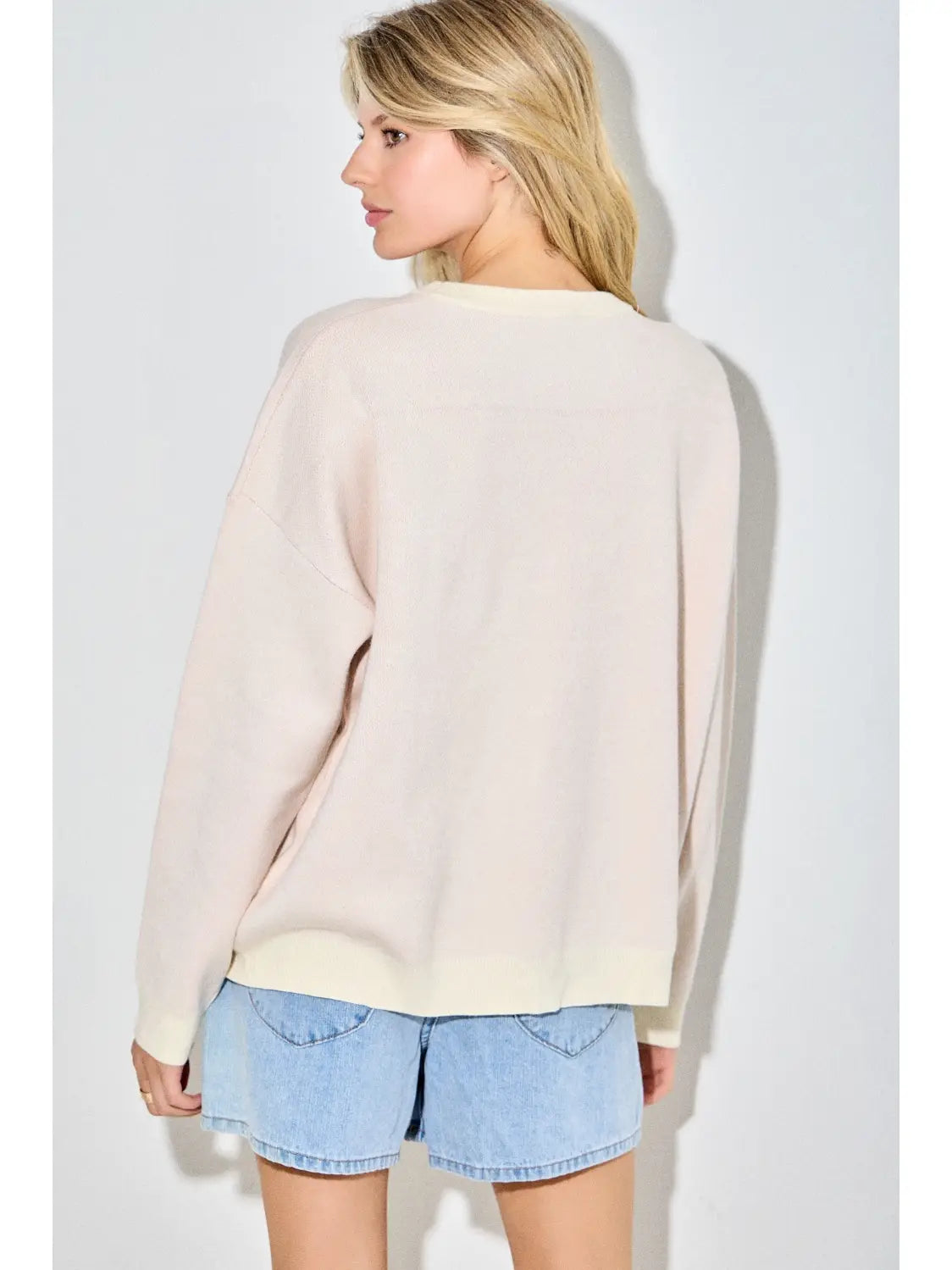 Soft Knit Drop Hibiscus Pullover