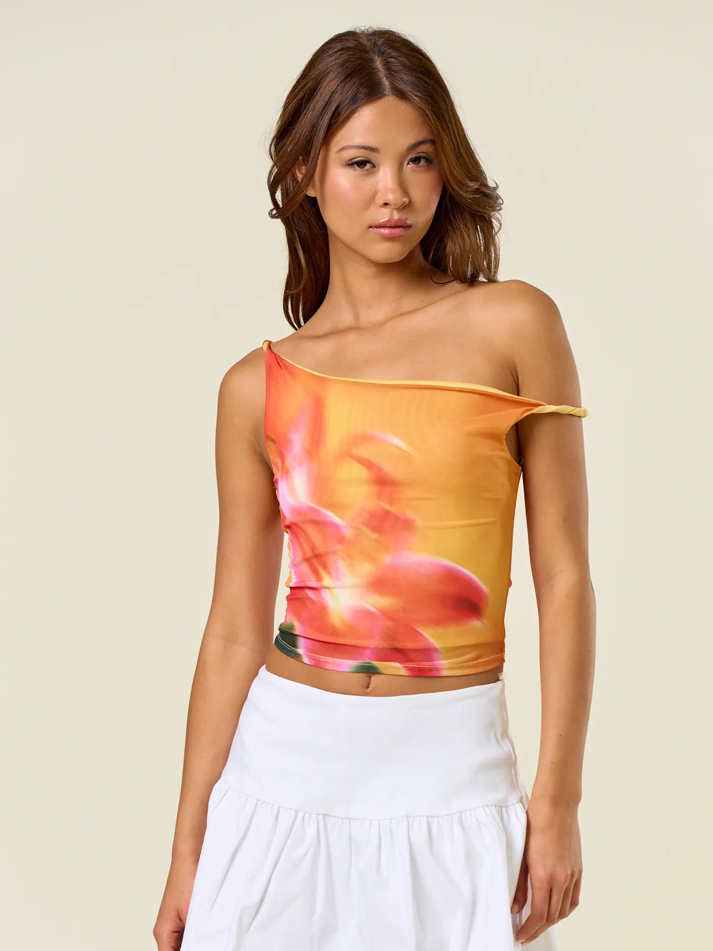 Sunset Twist Mesh Top