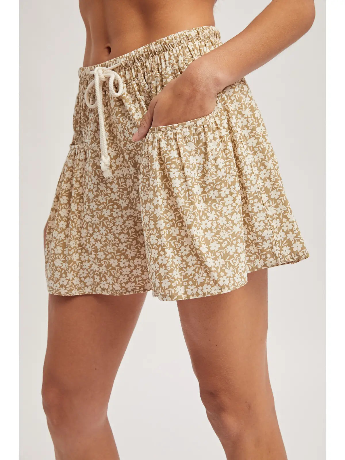 Floral Drawstring Shorts