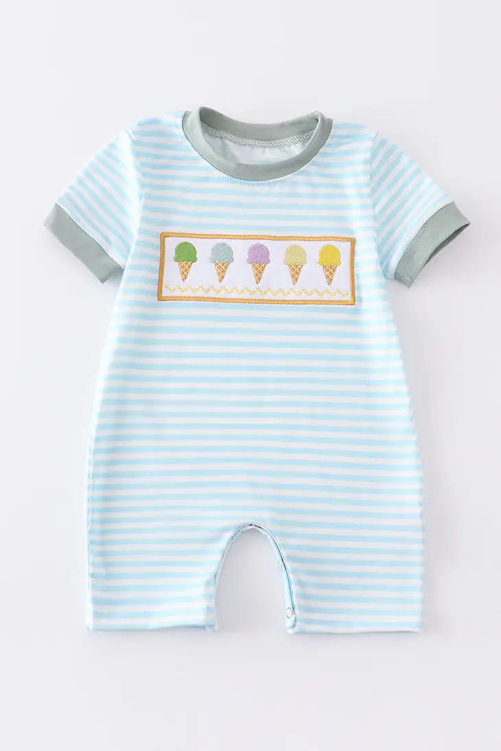 My Boy Blue! - Ice Cream Baby Romper