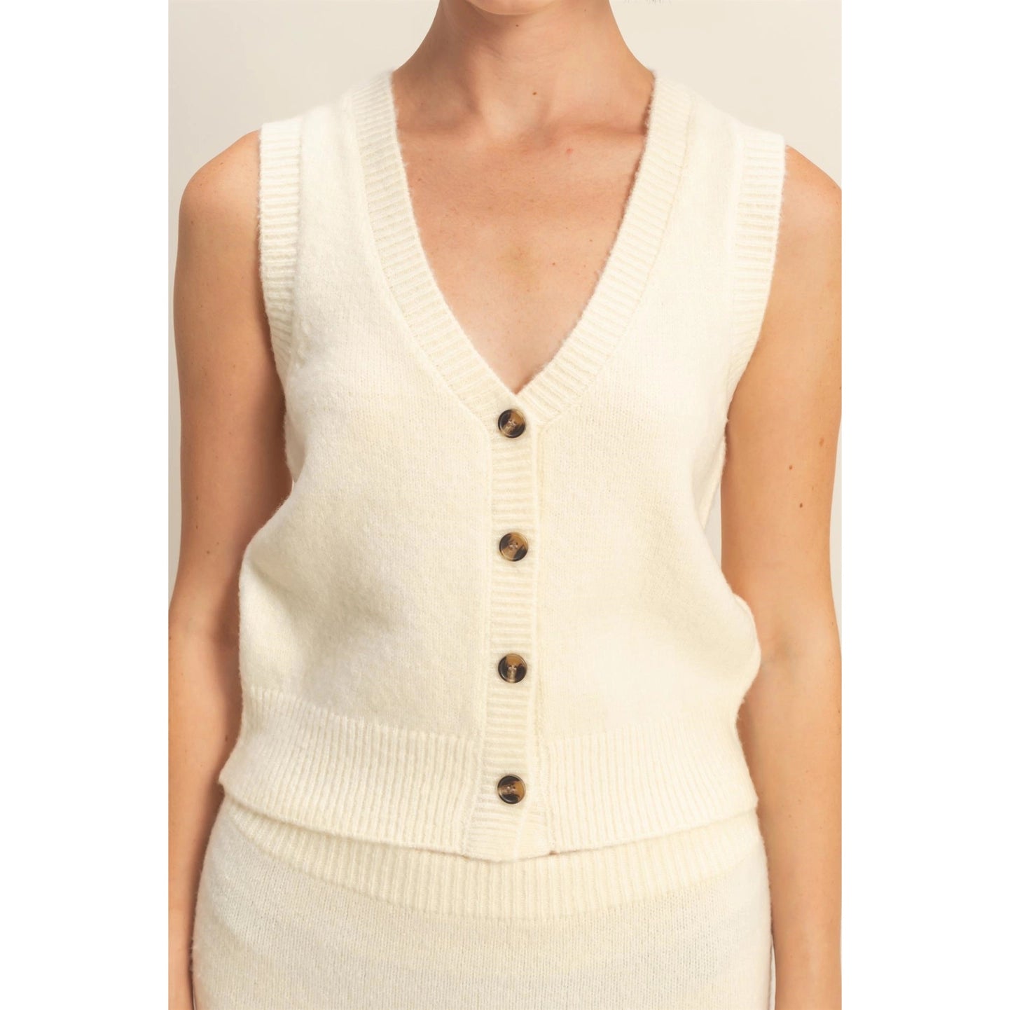 Cream Knit Set