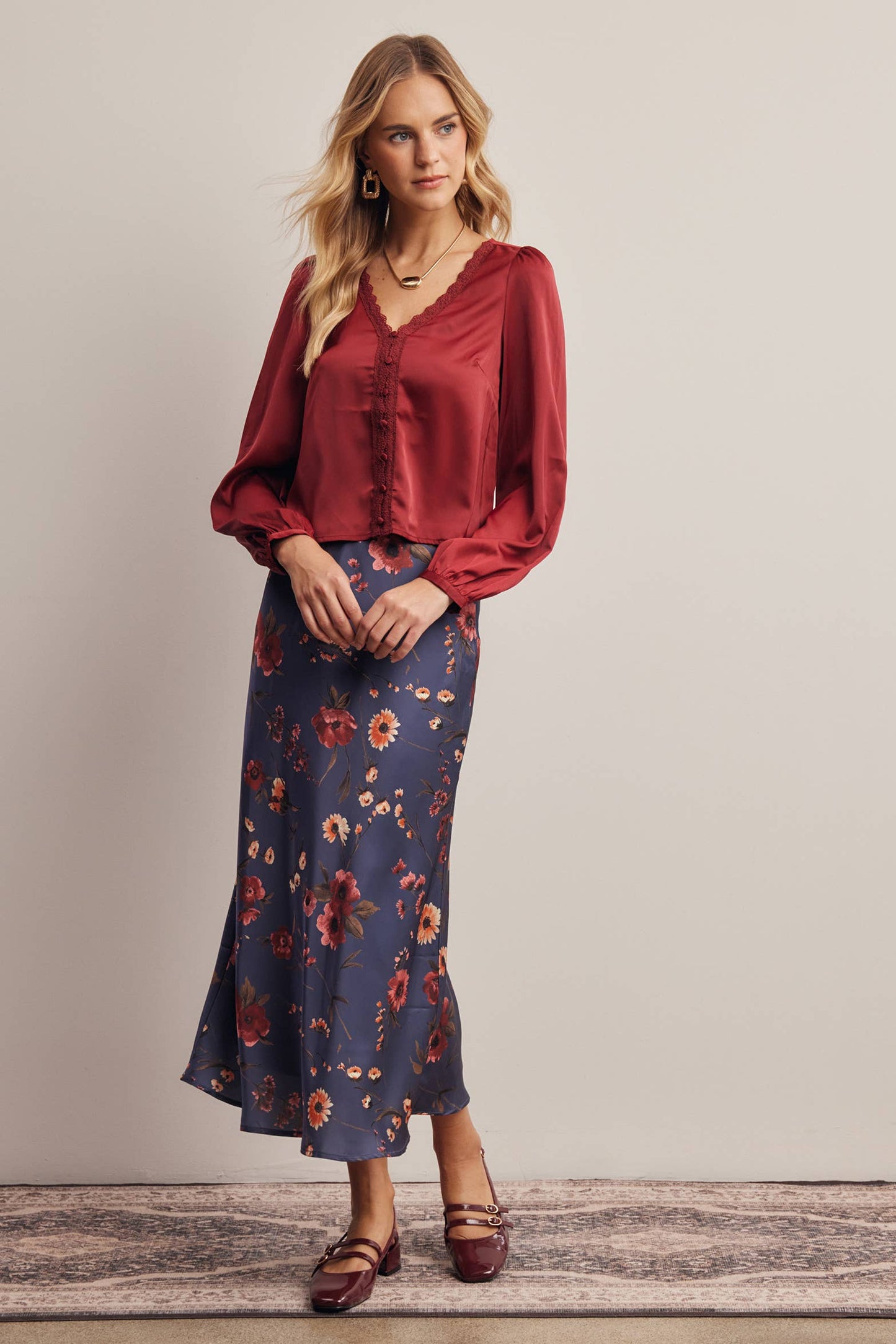 Bloom Satin Skirt