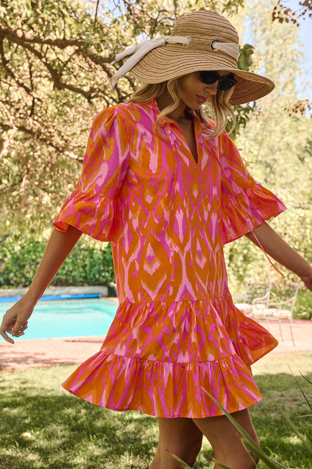 Indira Bell Sleeve Dress