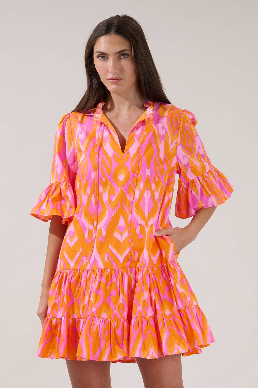 Indira Bell Sleeve Dress