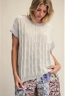 Ash Stripe Top