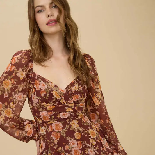 Burgundy Floral Mini