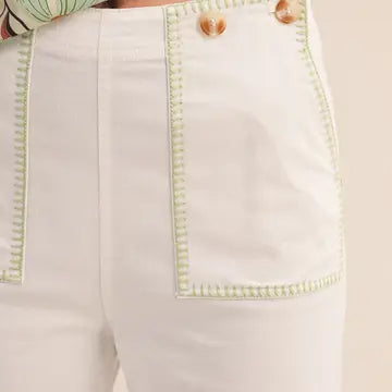 Stitchline Wide-Leg Pants