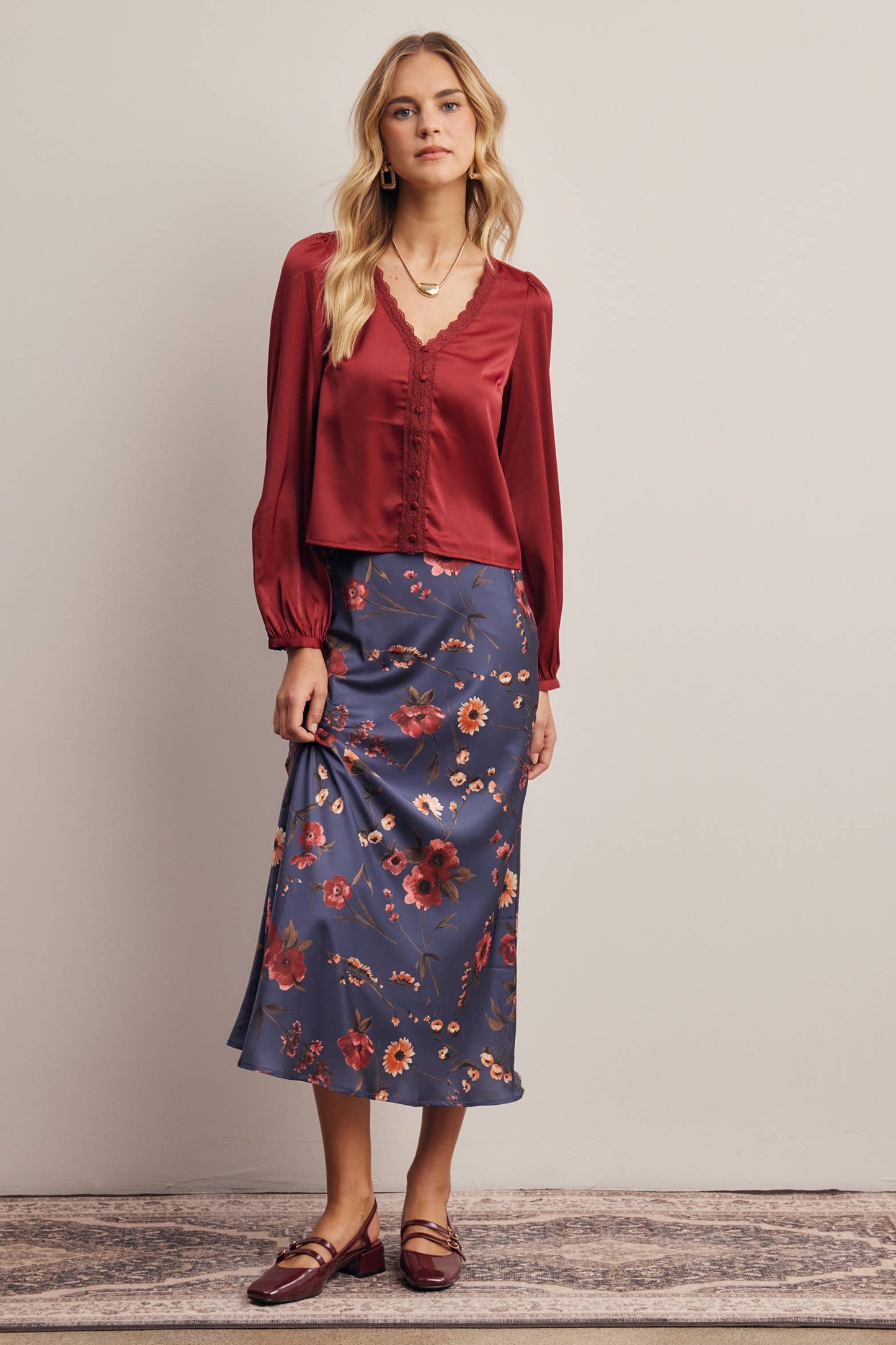 Bloom Satin Skirt