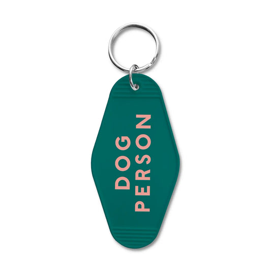 Dog Person Retro Keychain