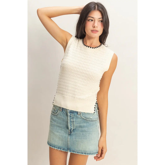 Coastal Eyelet Knit