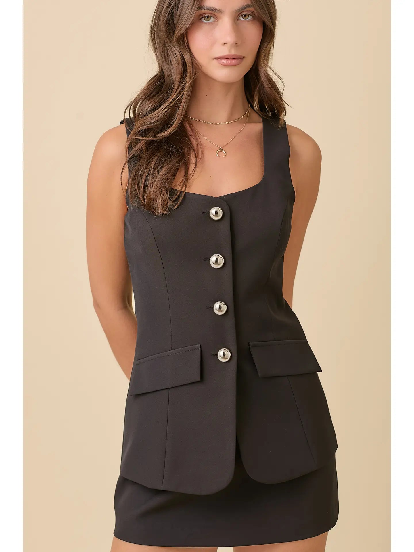 Sleek Coast Blazer Romper
