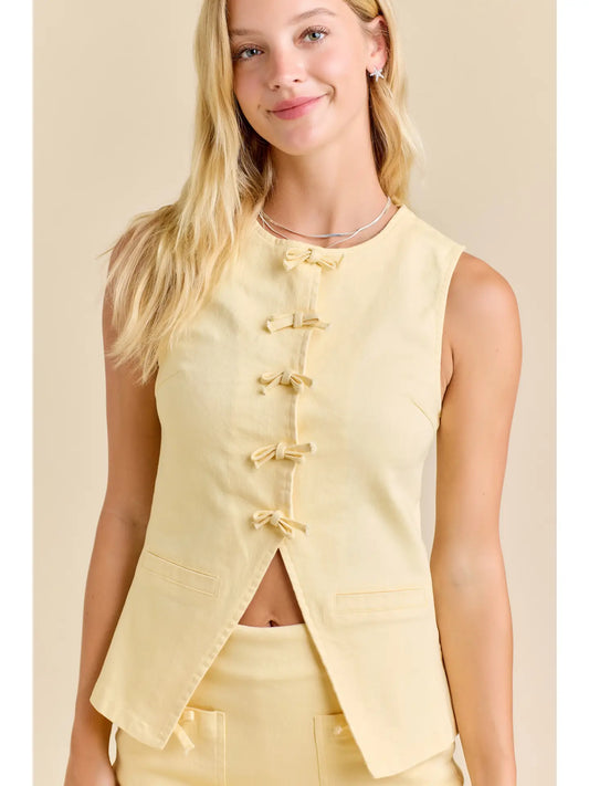 Buttercup Bow Vest