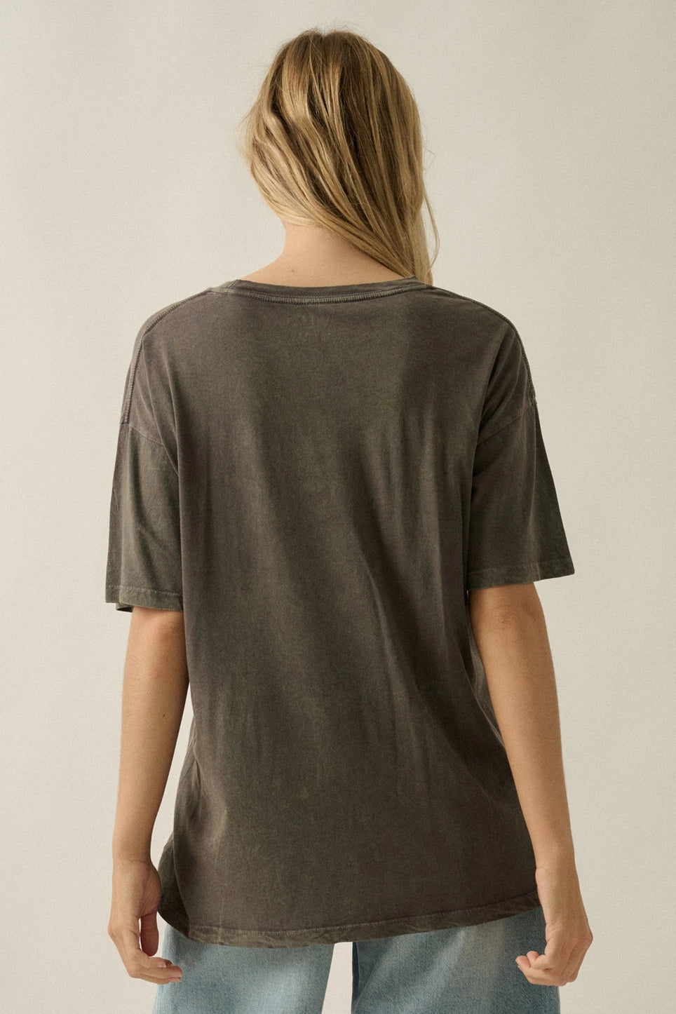 Starry Tiger Vintage-Wash Oversize Graphic Tee