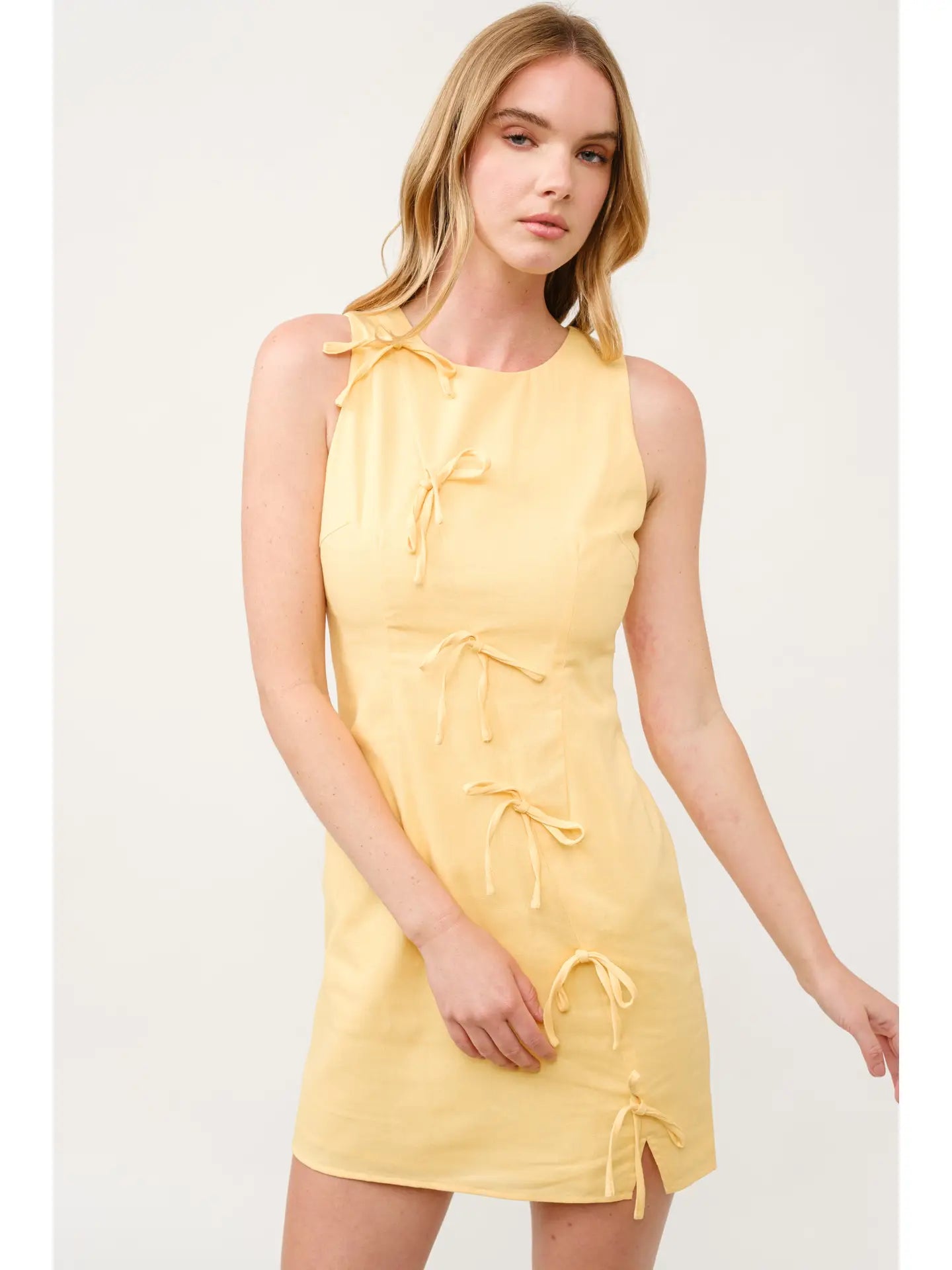 Lemon Drop Bow Dress