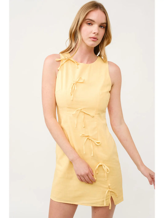 Lemon Drop Bow Dress