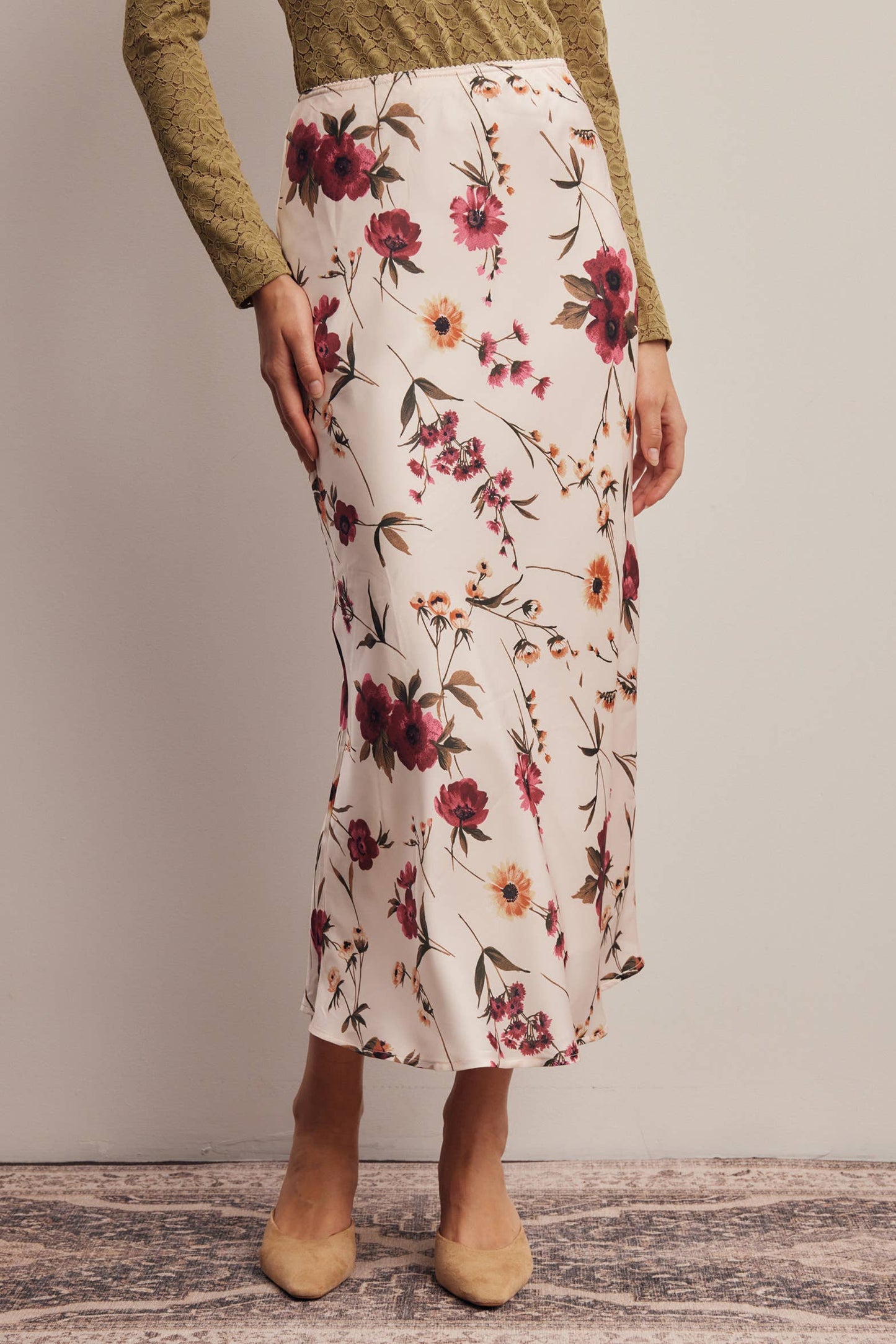 Bloom Satin Skirt