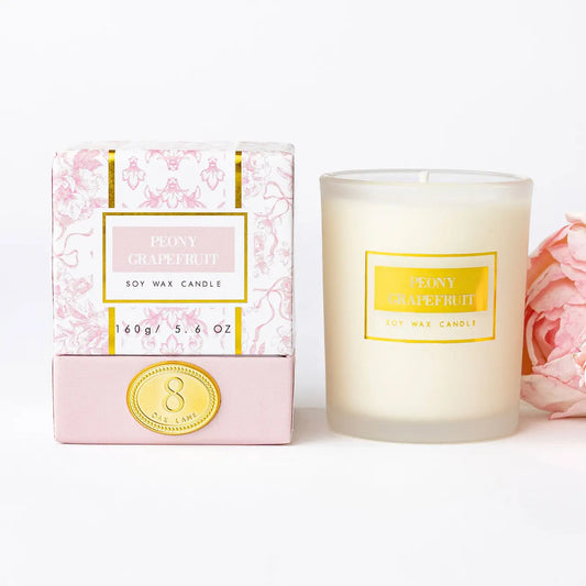 Peony Grapefruit 5.6oz Soy Wax Candle