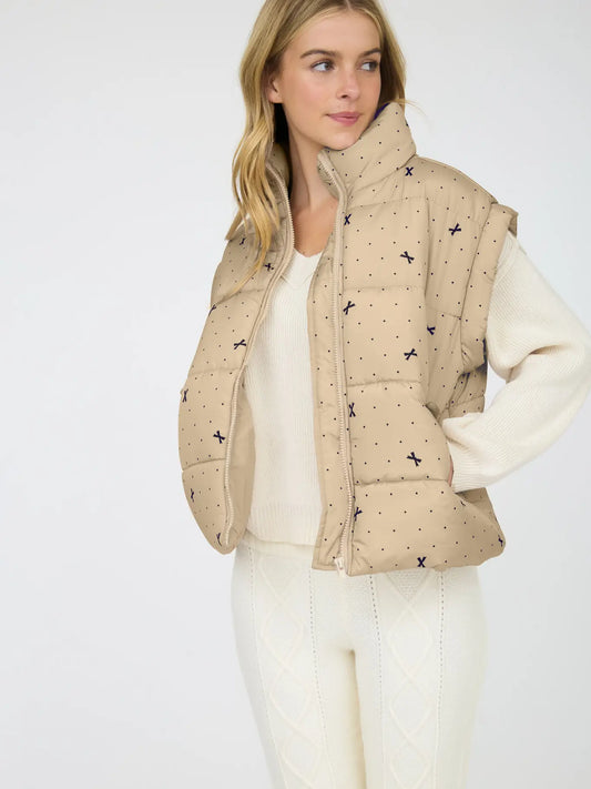 Khaki Dot Puffer