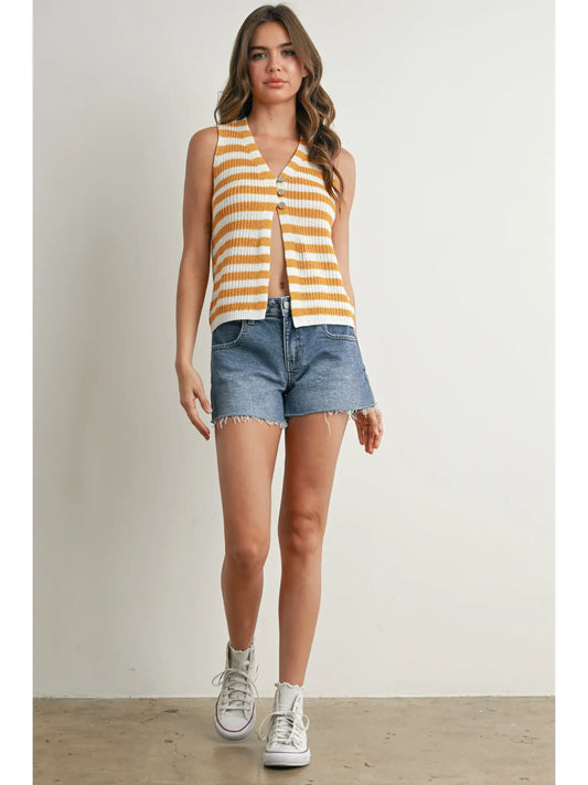 Salted Caramel Stripe Top