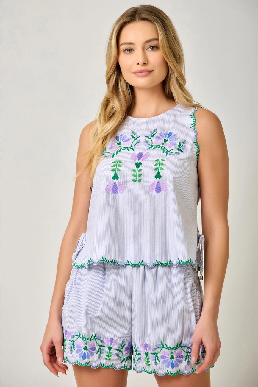Pinstripe Tank Blouse