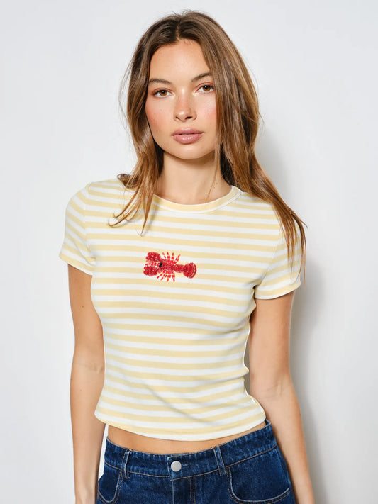 Zandra Lobster Beaded Tee