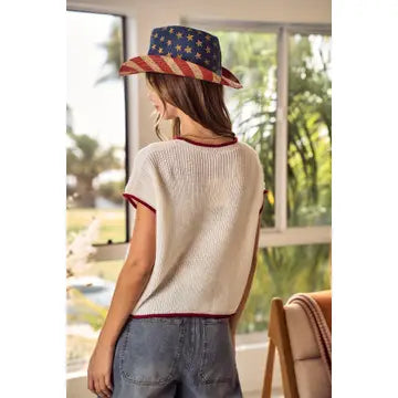 Americana Knit Top