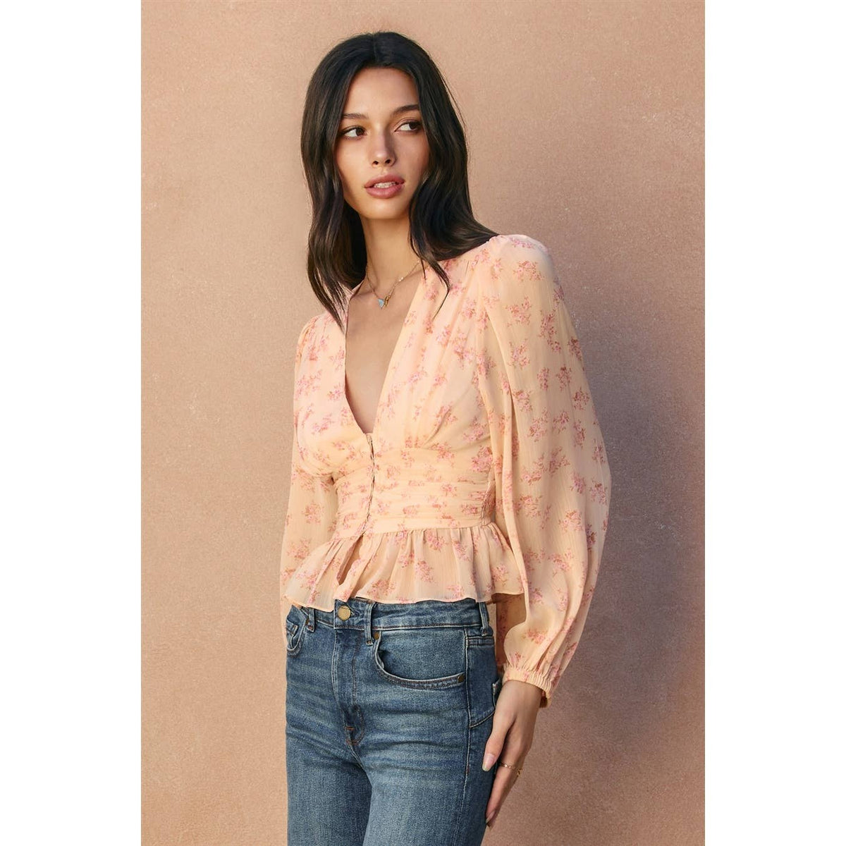 The Fleur Chiffon Blouse