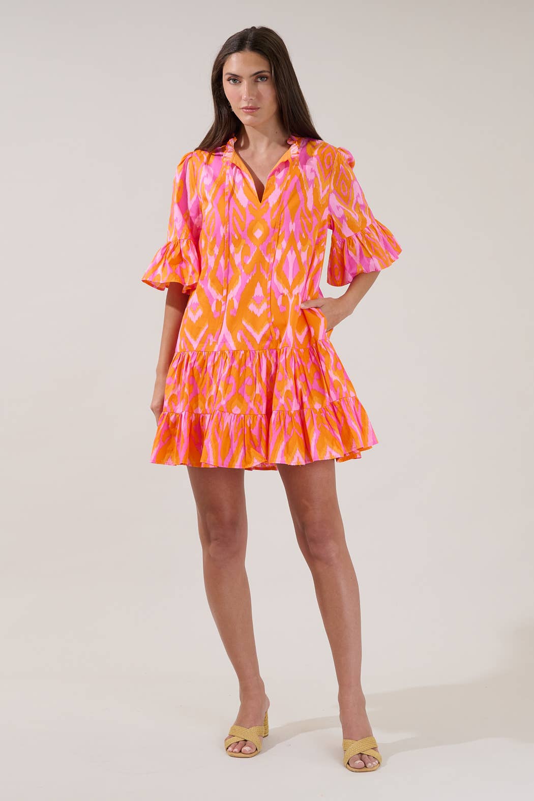 Indira Bell Sleeve Dress