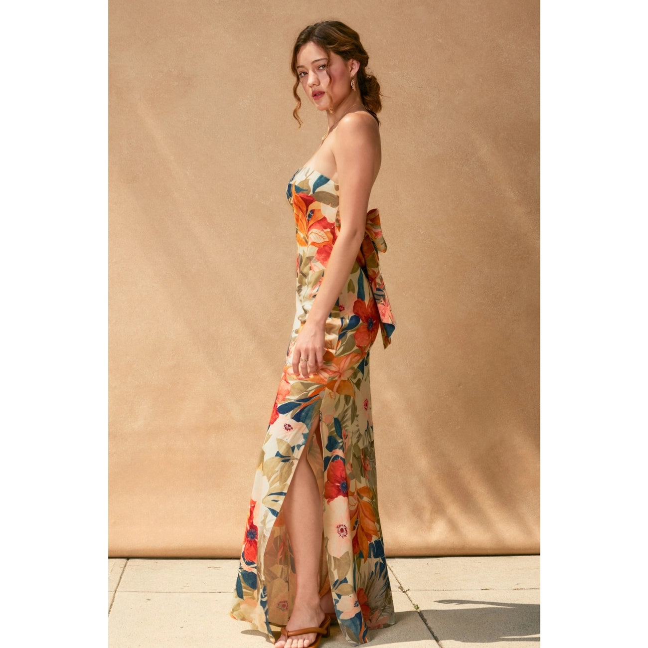 Island Bloom Strapless Maxi