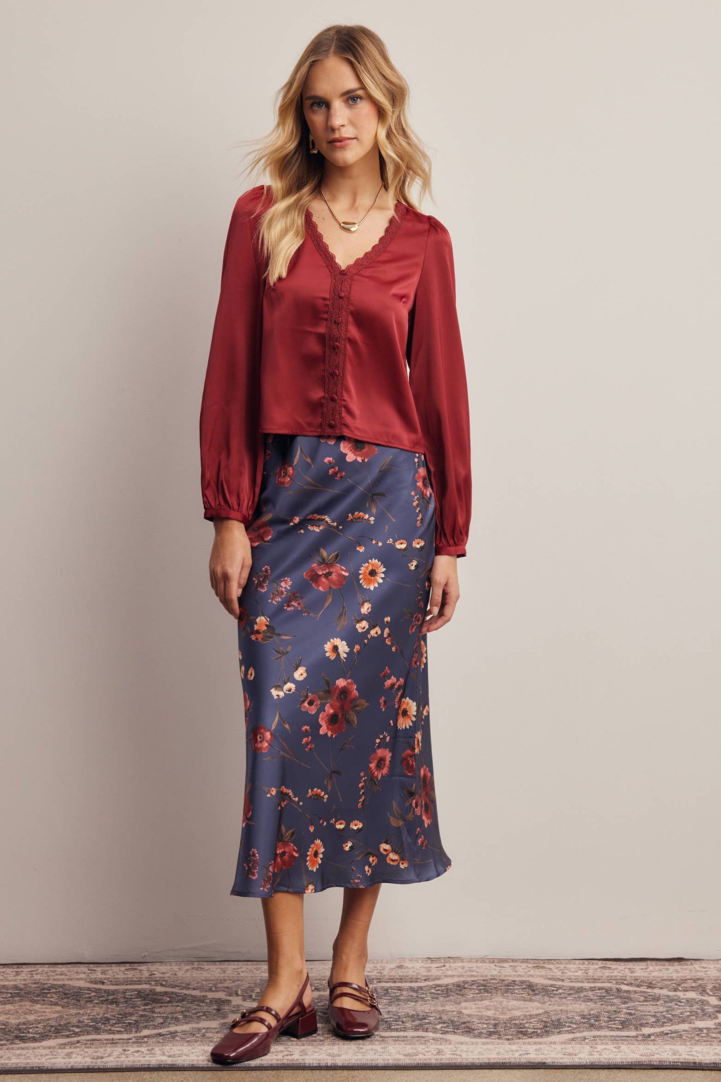 Bloom Satin Skirt