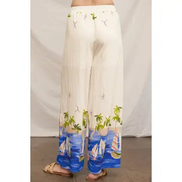 Coastal Print Pants