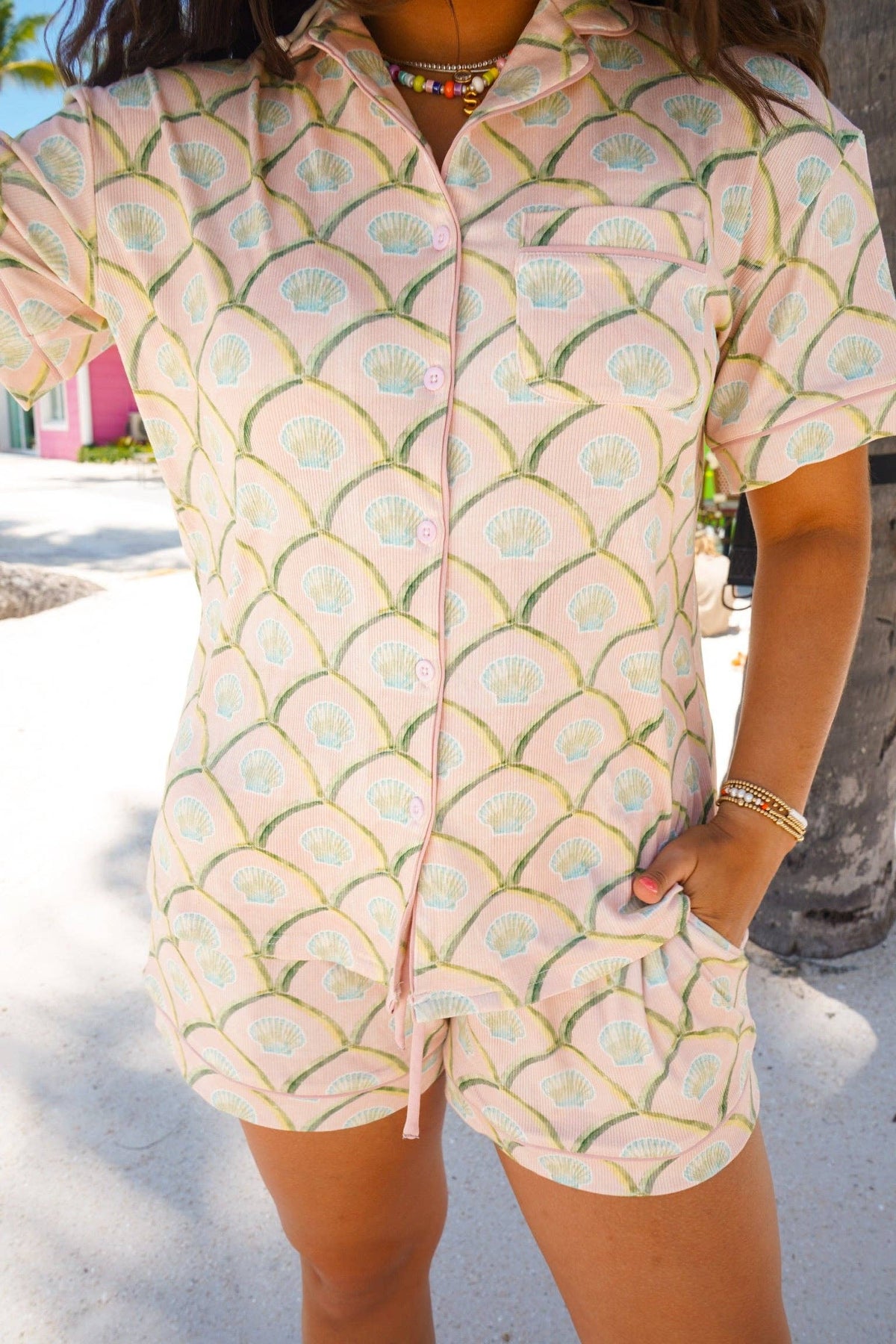 Salty Peach Pajama Set