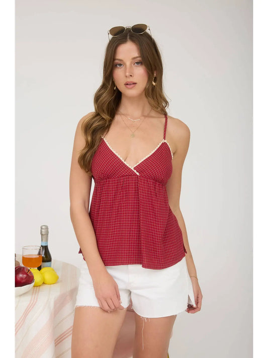 The Plaid Edit Spaghetti Top