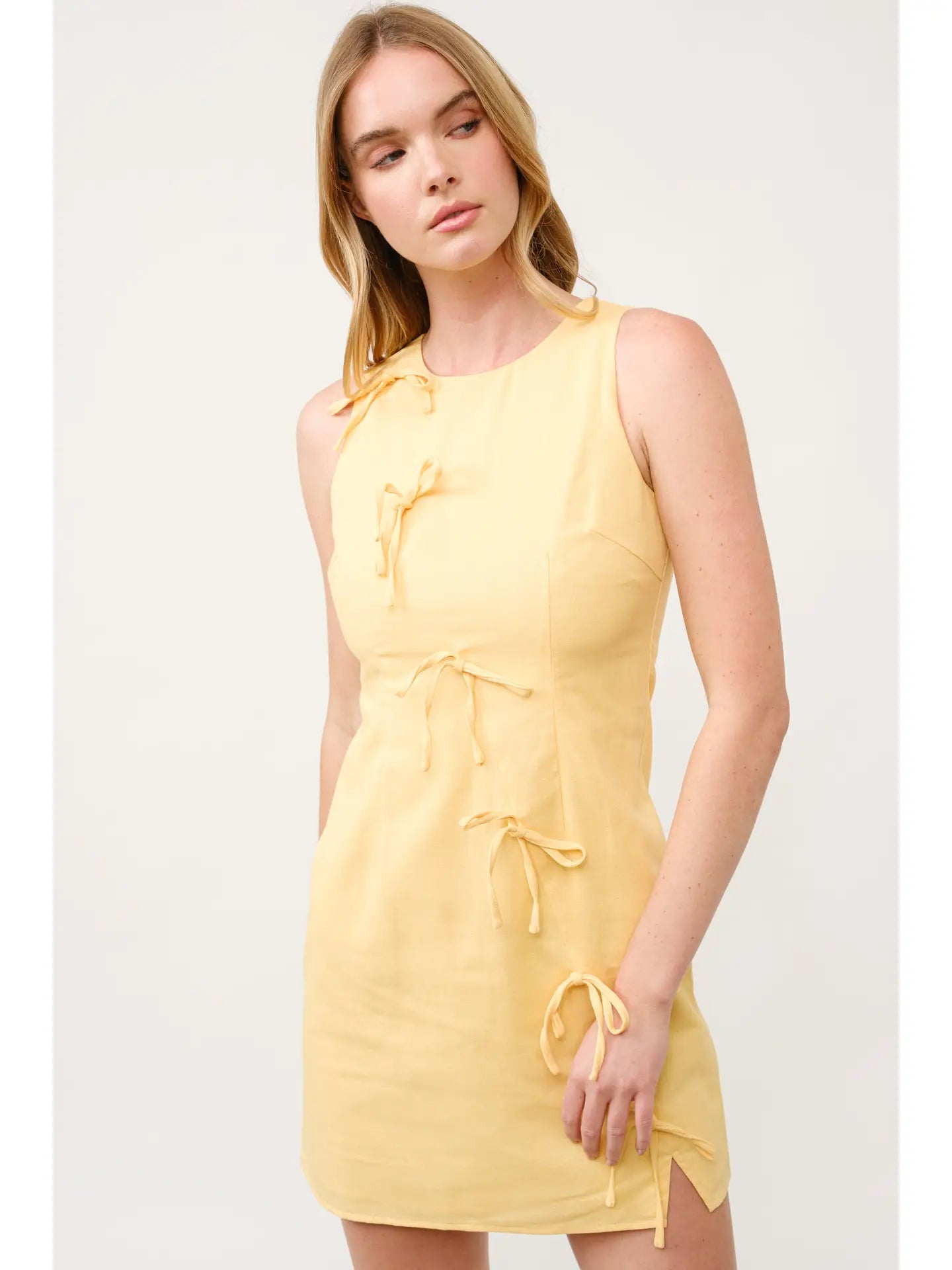 Lemon Drop Bow Dress