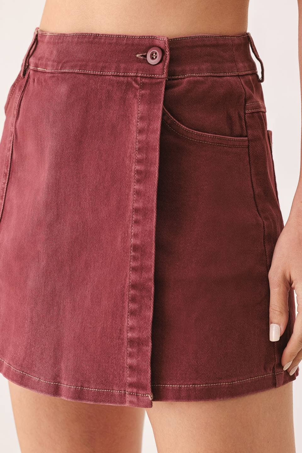 Merlot Woven Skort