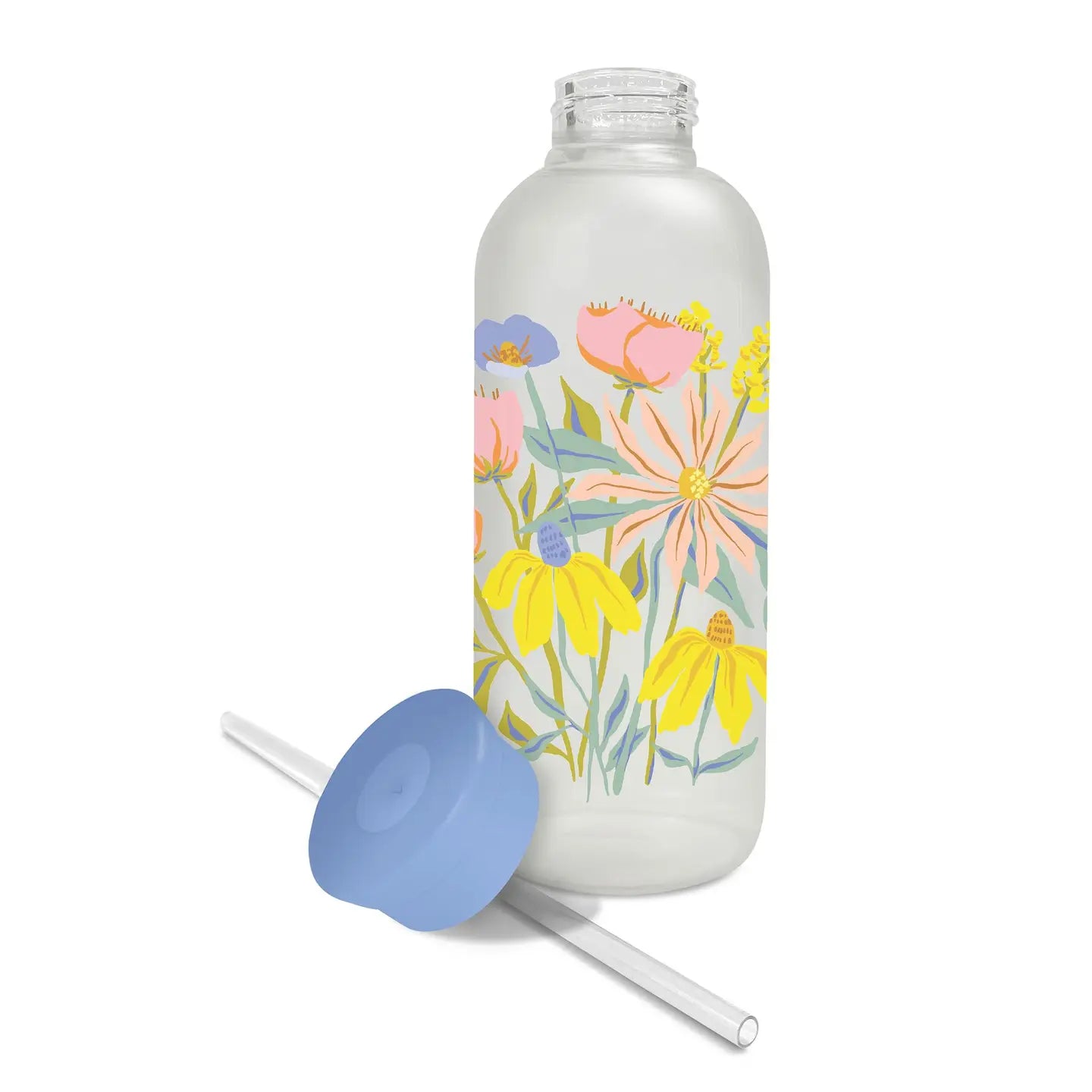 Springtime Bottle with Straw