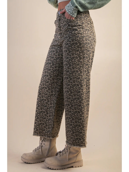 Mocha Leopard Printed Pants