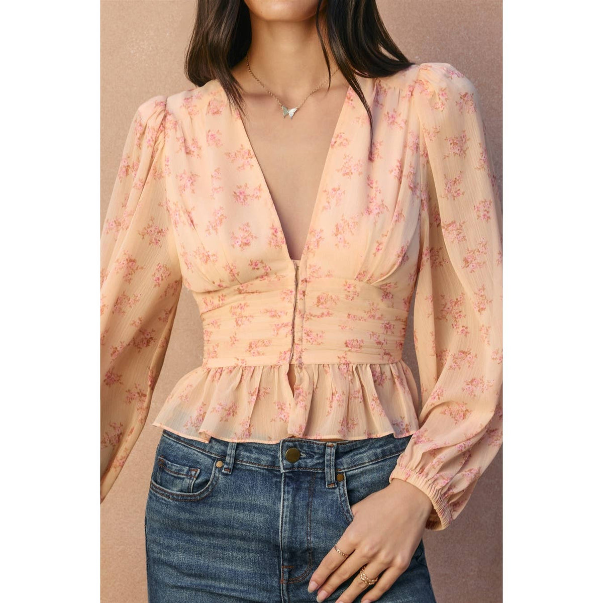 The Fleur Chiffon Blouse