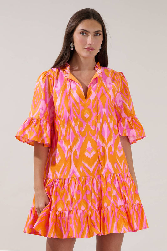 Indira Bell Sleeve Dress