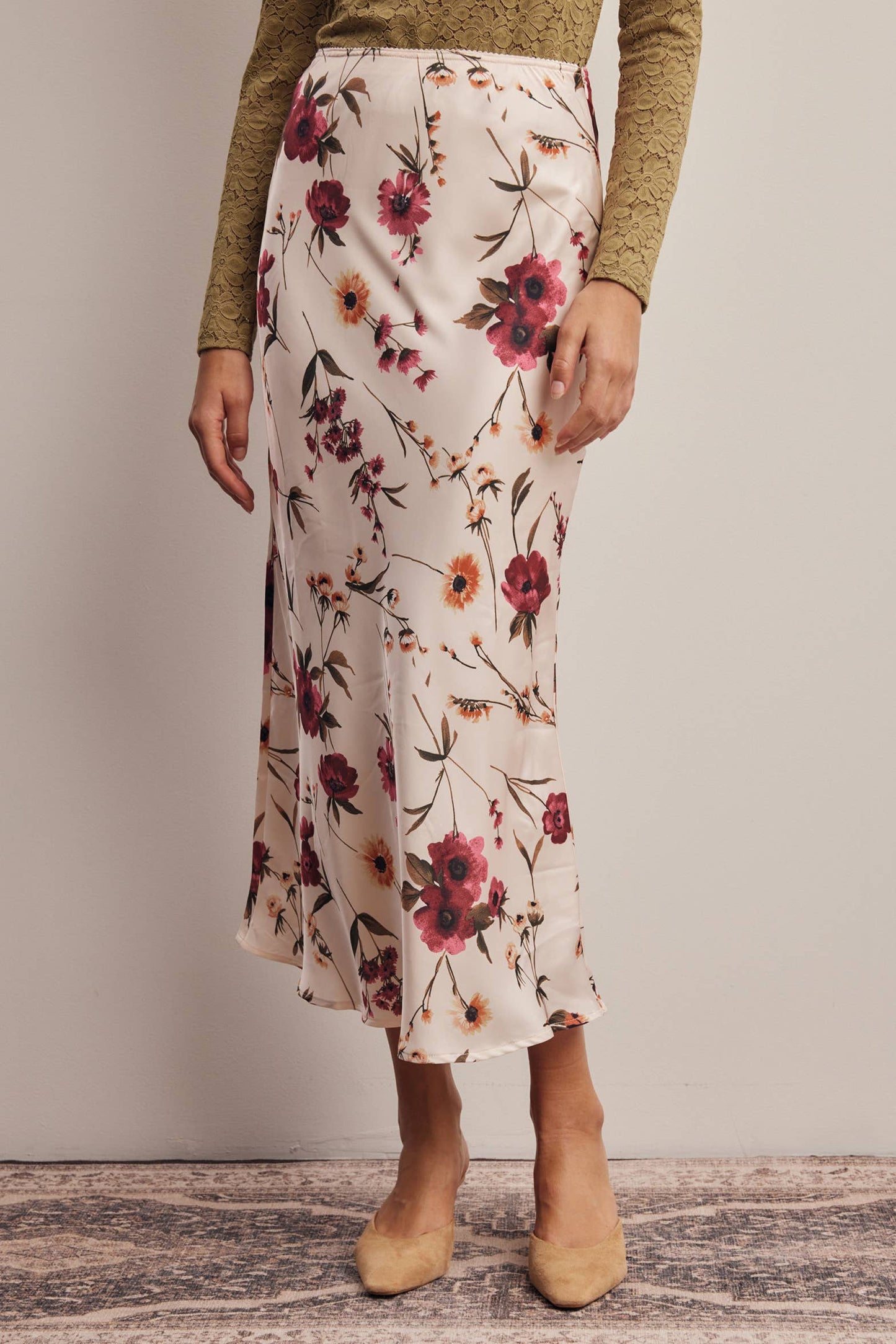 Bloom Satin Skirt