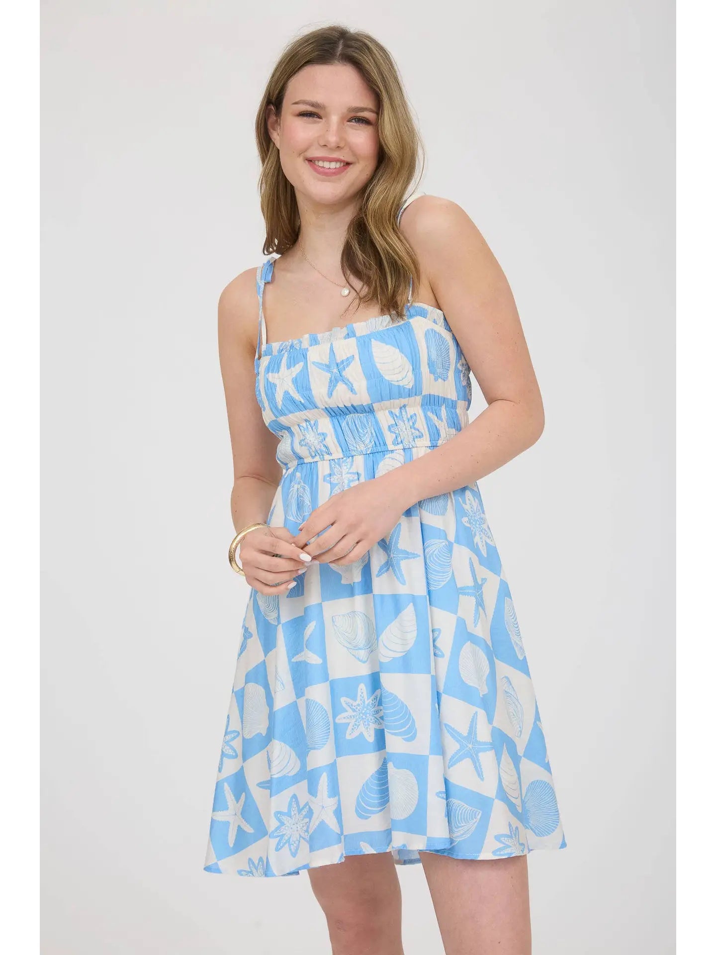 Sea Tile Mini Dress