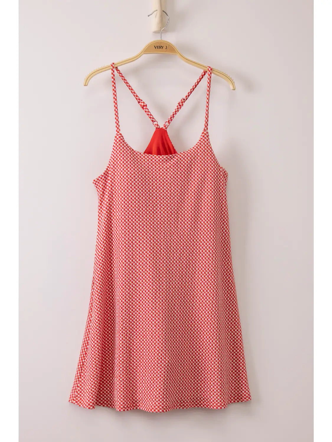 Textured Checkered Activewear Tennis Dress