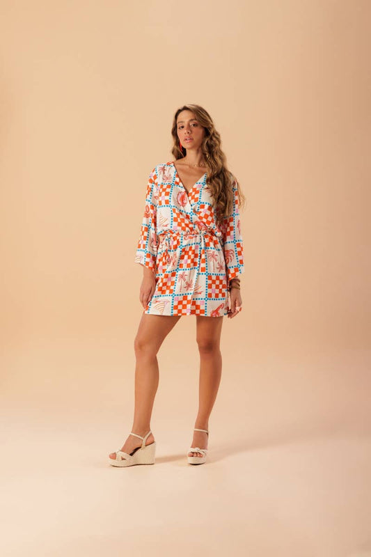 Tropical Shell Short Dress