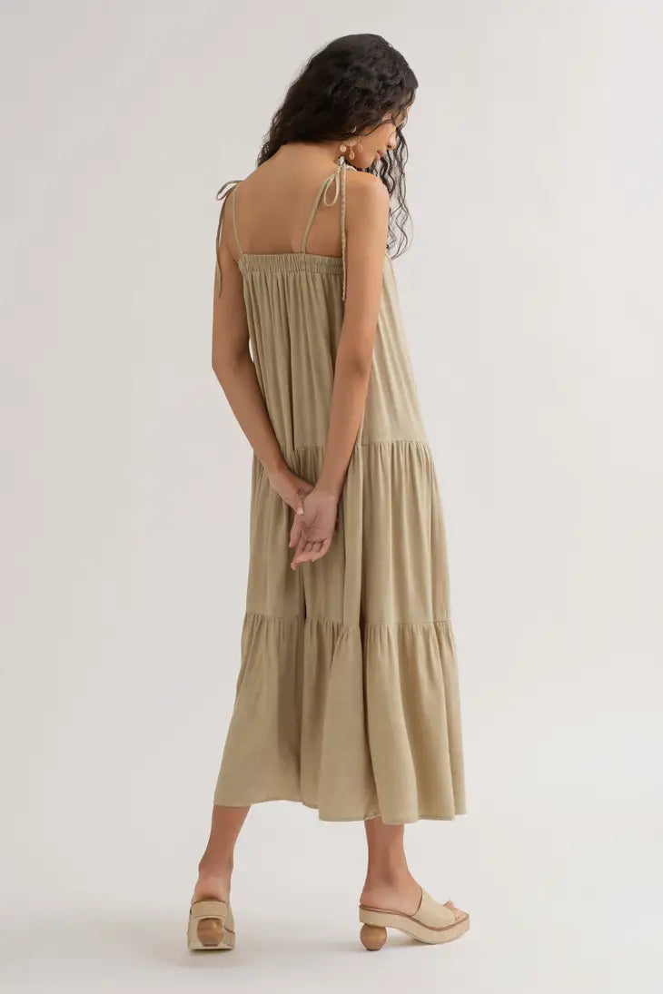 Free Spirit Olive Midi Dress