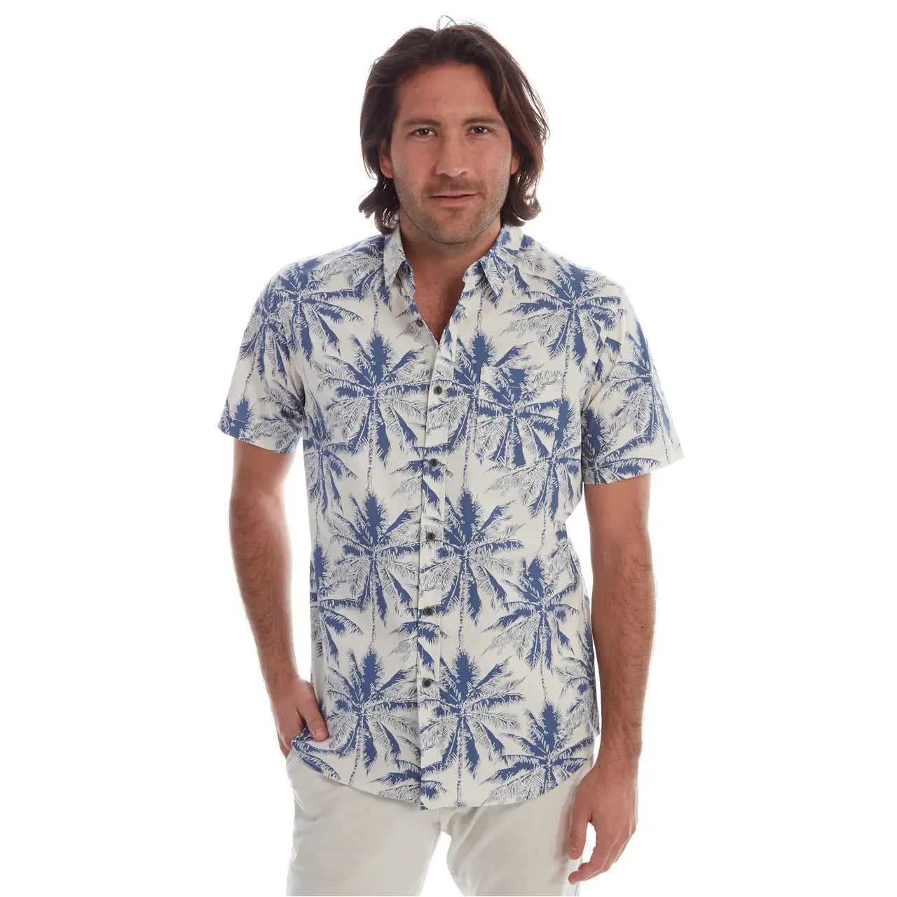 Blue Terrain - Short Sleeve Button-Down