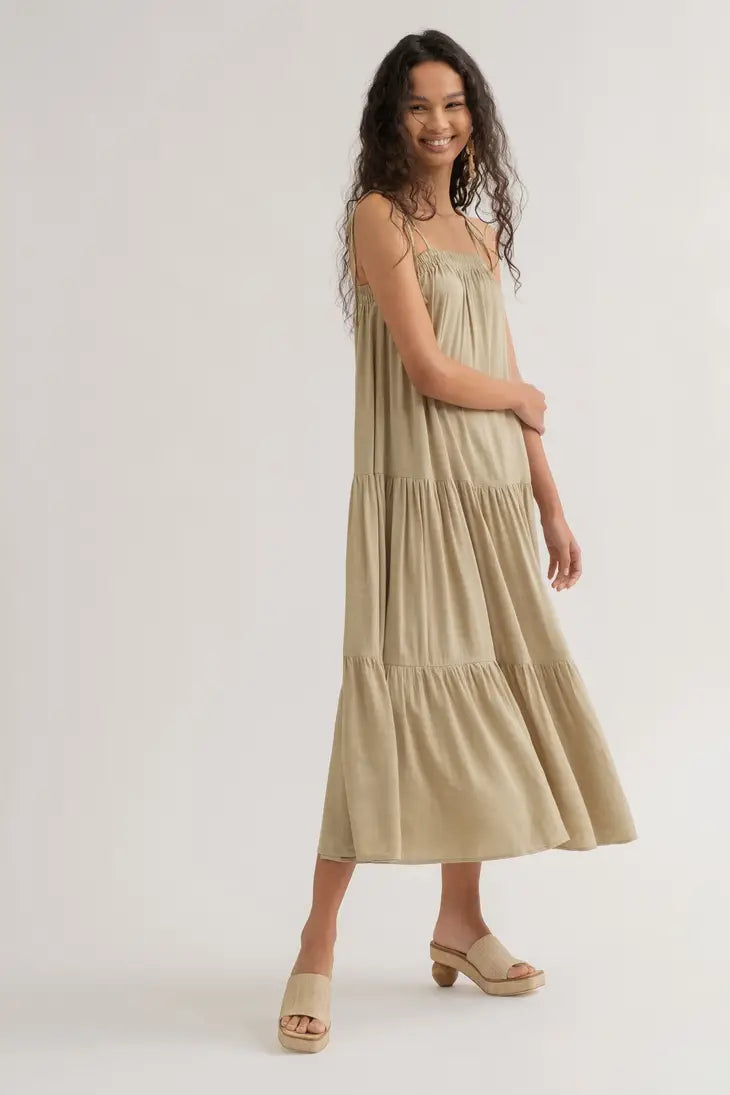 Free Spirit Olive Midi Dress