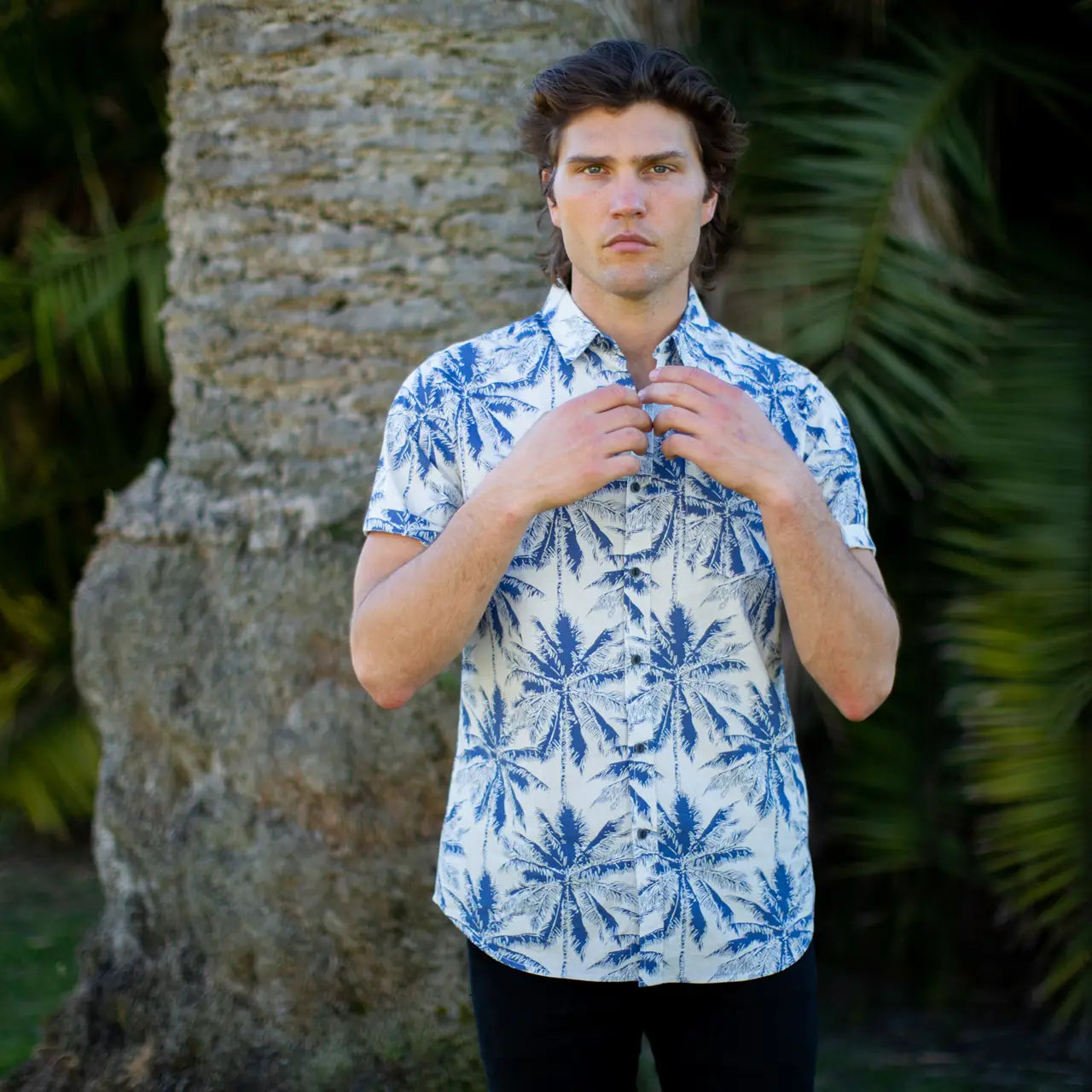 Blue Terrain - Short Sleeve Button-Down